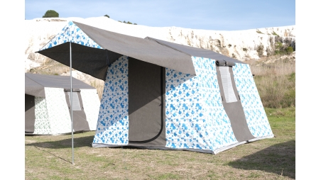 1 + 0 Mavi Desenli Kamp Çadırı